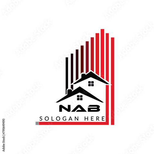 Letter NAB building vector, NAB initial construction. NAB real estate. NAB home letter logo design, NAB real estate Logo ,NAB Style home logo