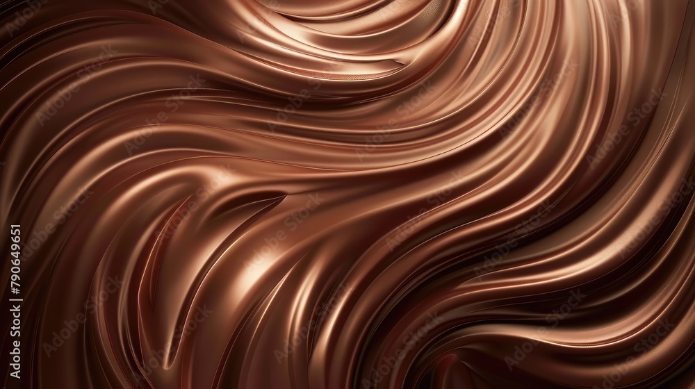 Chocolate wavy swirl background. Abstract satin chocolate waves --ar 16:9 Job ID: 6a34fd1a-5f69-4a90-99a4-999828bc0640 Chocolate wavy swirl background. Abstract satin chocolate waves --ar 16:9 Job ID: 6a34fd1a-5f69-4a90-99a4-999828bc0640