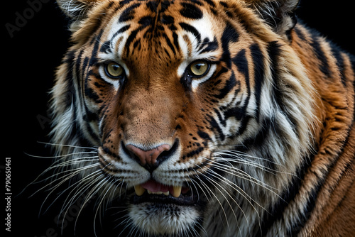 A close up of a tiger roaring