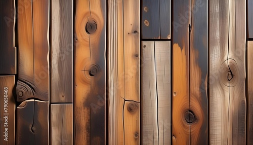 Textured Wooden Wall Detail