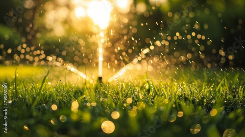 Bright Sunlight Filtering Through Grass. World Environment Day.