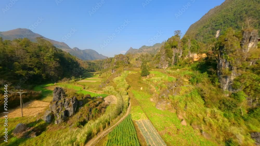 Fairytale mountain landscape in northern Vietnam. Fairytale mountain landscape in northern Vietnam.
