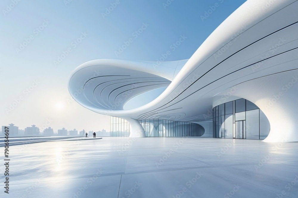 Concrete outdoor square building,Empty architectural background. Concrete outdoor square building,Empty architectural background.