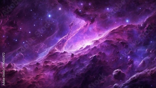 Stunning purple nebula background