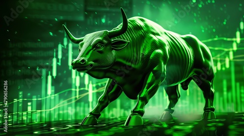 Illustration of Bullish Trends in Stock and Crypto Markets
