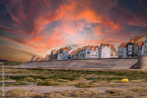 Landscapes with sunset and sunrise from audresselles, ambleteuse and wimereux in france © Stockwerk-Fotodesign