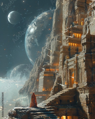 A forbidden alien library hidden in the Sahara, with knowledge that could change the course of humanity, under twin moons