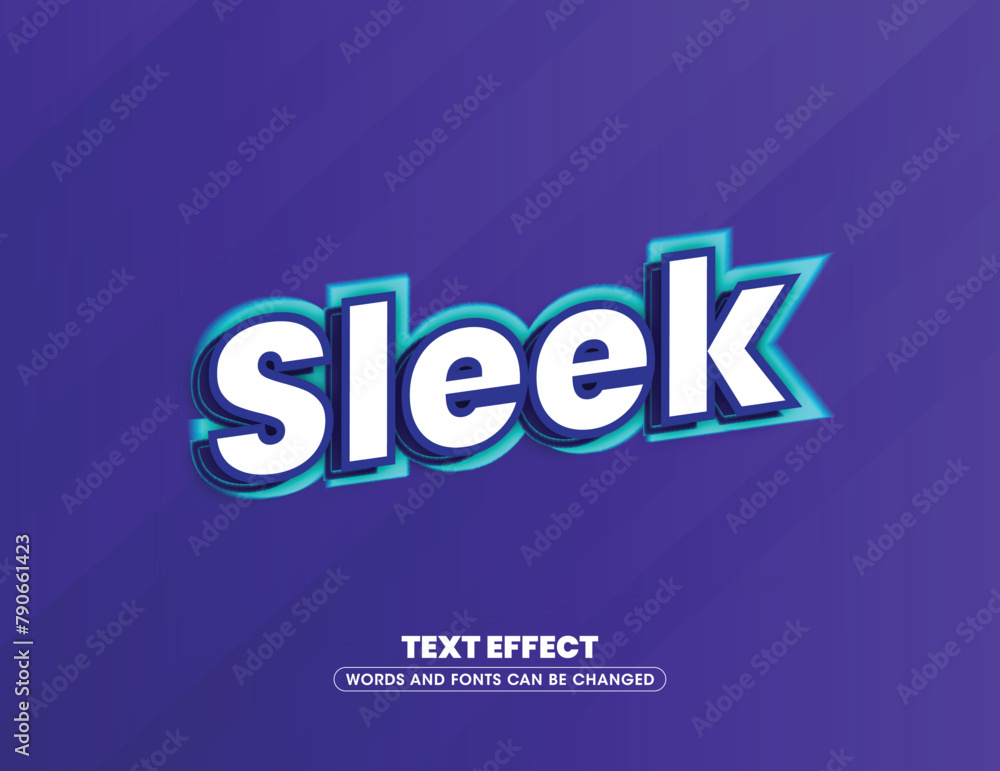 Editable vector text effect