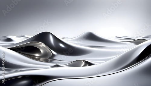 Futuristic Silver Waves