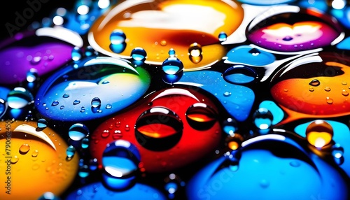 Vibrant Abstract Water Droplets
