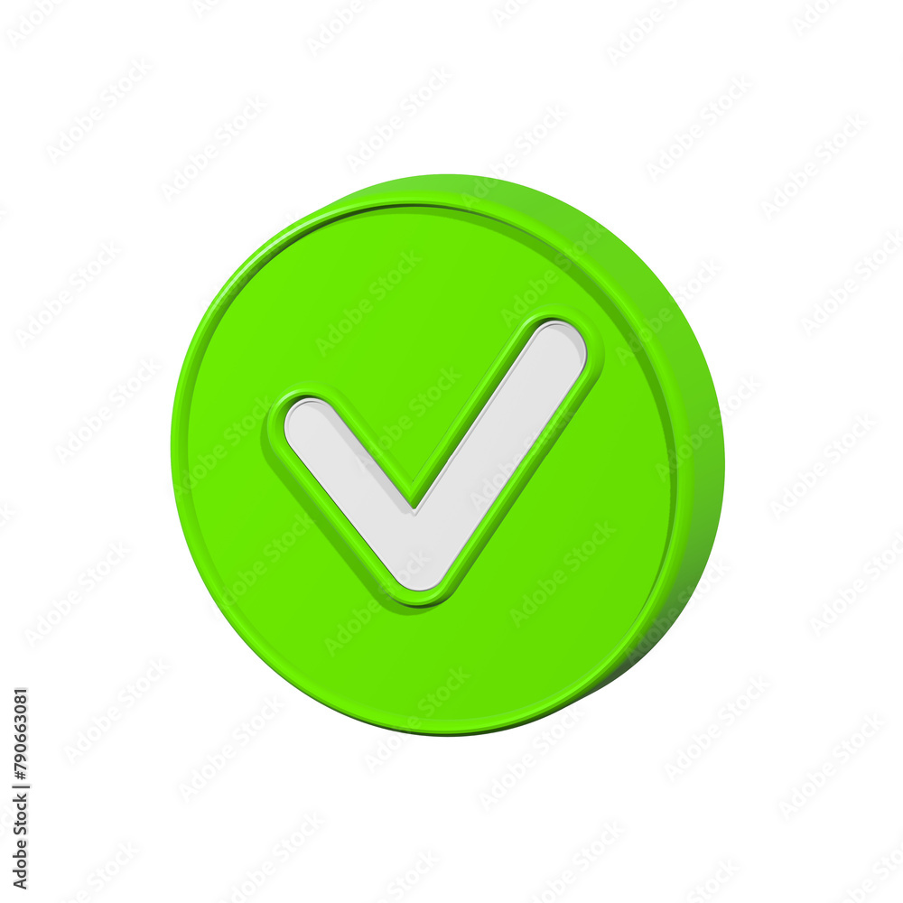 Accept icon 3d approved symbol Accept icon 3d approved symbol
