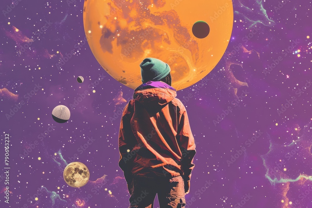 Background materials: Illustrations of Cosmic Planets and Aerospace