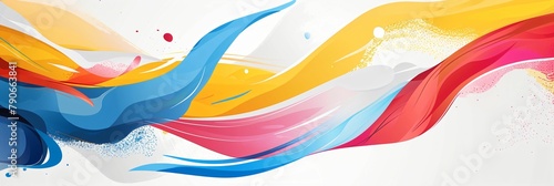 Jeux olympiques, fond blanc et coloré, illustration graphique, ia générative