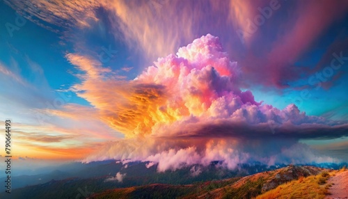 Golden Whispers A Masterpiece of Cotton Candy Clouds  © Faizan