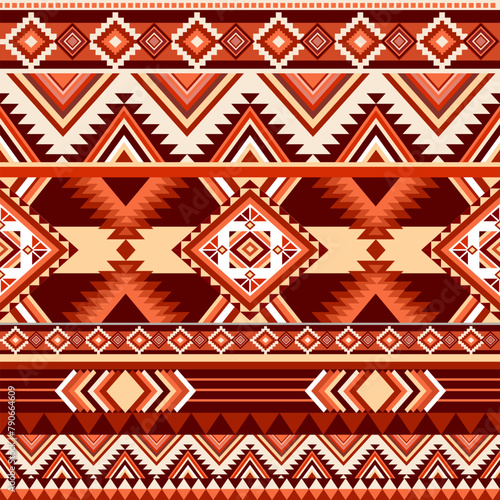 seamless pattern with elements Gemetric traditional tribal, ethnic, iilustration 