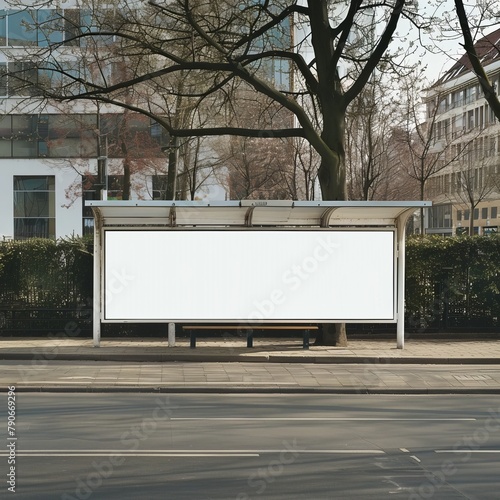 Urban Advertising Space: Blank Billboard on Building