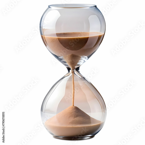 sand hourglass isolated on transparent a background