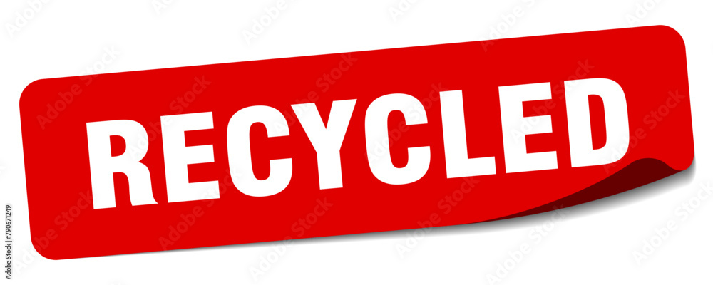 recycled sticker. recycled label recycled sticker. recycled label