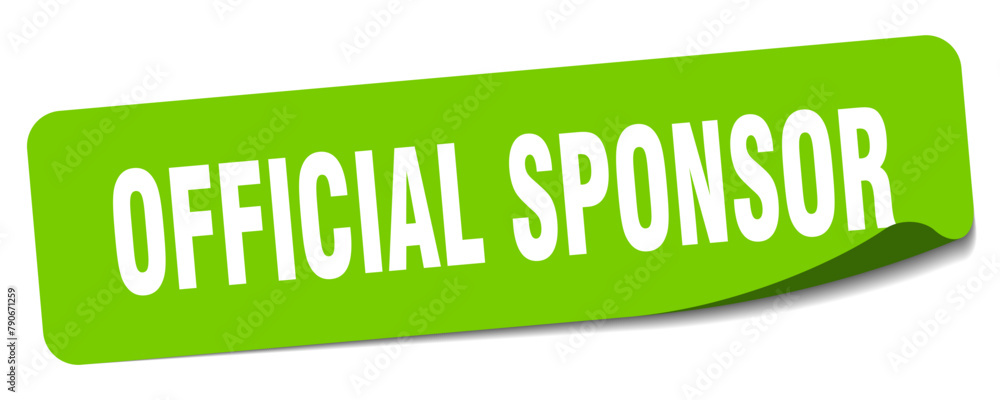 official sponsor sticker. official sponsor label official sponsor sticker. official sponsor label