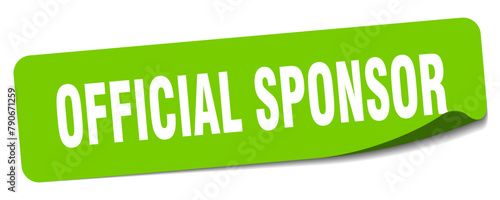official sponsor sticker. official sponsor label