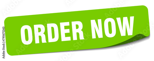 order now sticker. order now label