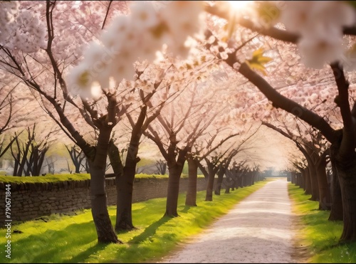 Cherry blossoms in the park © yaoliu