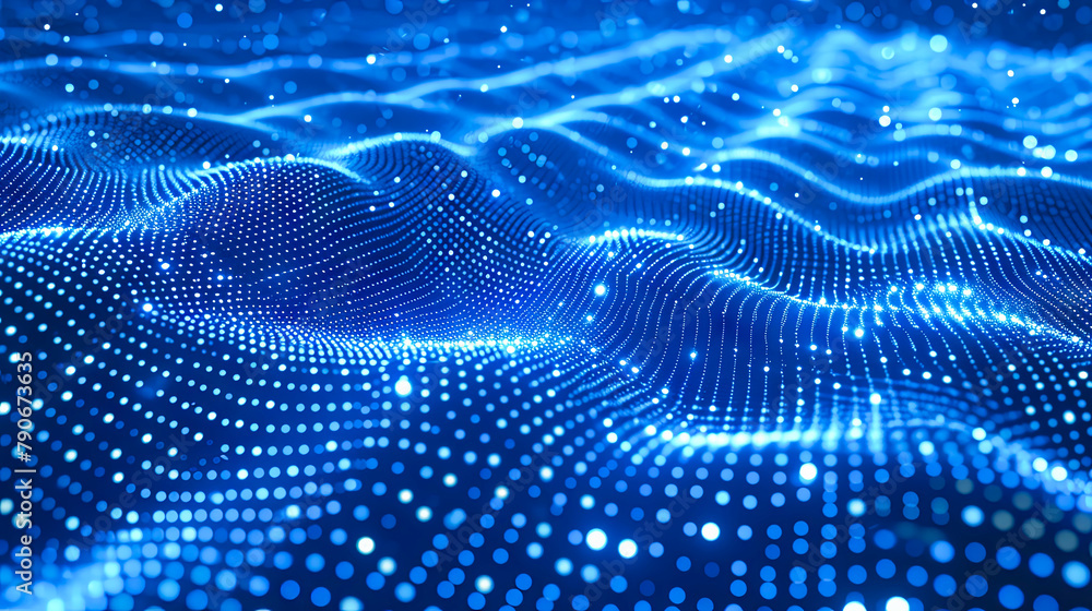 Blue Background With Wave Pattern