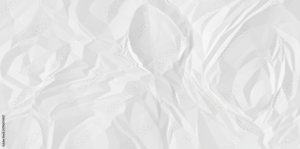 White crumpled paper texture. White wrinkled paper texture. White paper texture. White crumpled and top view textures can be used for background of text or any contents. - obrazy, fototapety, plakaty 
