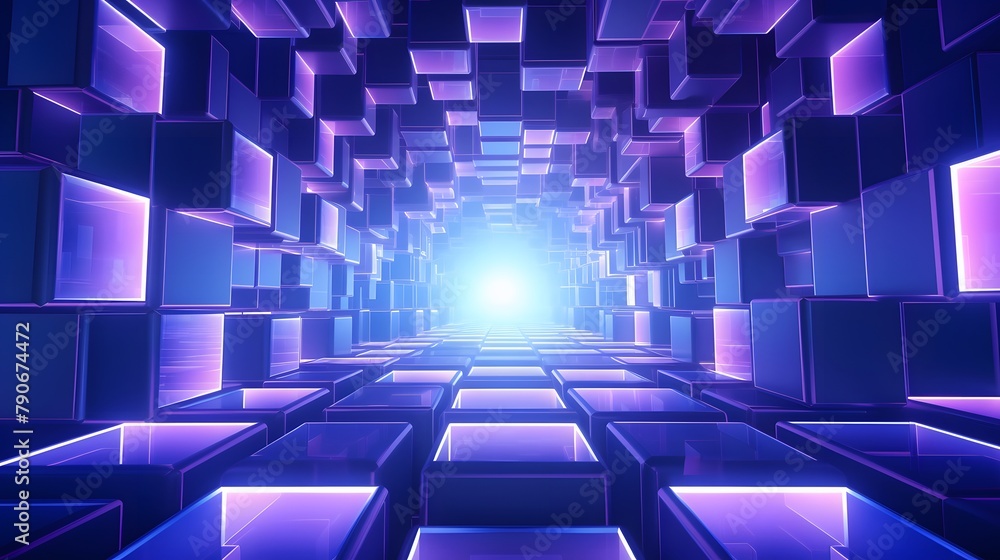 3d rendering of purple and blue abstract geometric background. Scene for advertising, technology, showcase, banner, game, sport, cosmetic, business, metaverse. Sci-Fi Illustration. Product display
3d rendering of purple and blue abstract geometric background. Scene for advertising, technology, showcase, banner, game, sport, cosmetic, business, metaverse. Sci-Fi Illustration. Product display