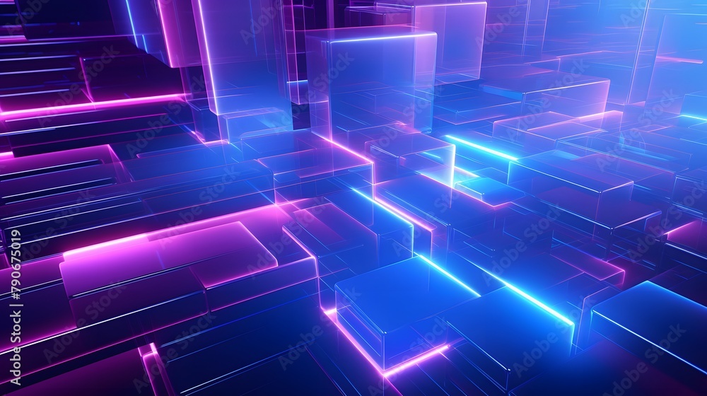 3d rendering of purple and blue abstract geometric background. Scene for advertising, technology, showcase, banner, game, sport, cosmetic, business, metaverse. Sci-Fi Illustration. Product display
3d rendering of purple and blue abstract geometric background. Scene for advertising, technology, showcase, banner, game, sport, cosmetic, business, metaverse. Sci-Fi Illustration. Product display