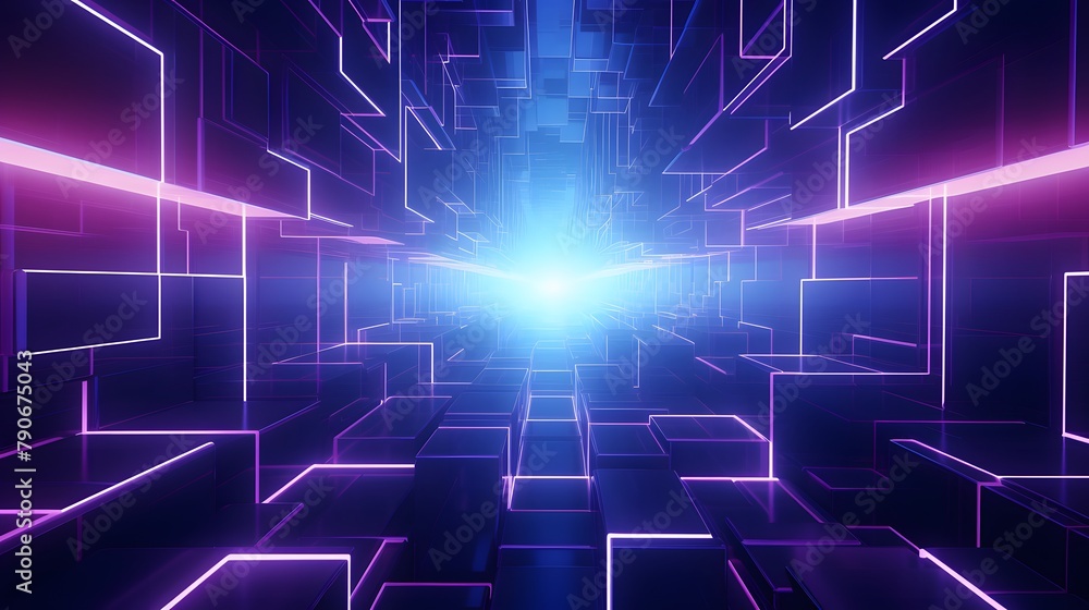 3d rendering of purple and blue abstract geometric background. Scene for advertising, technology, showcase, banner, game, sport, cosmetic, business, metaverse. Sci-Fi Illustration. Product display
3d rendering of purple and blue abstract geometric background. Scene for advertising, technology, showcase, banner, game, sport, cosmetic, business, metaverse. Sci-Fi Illustration. Product display