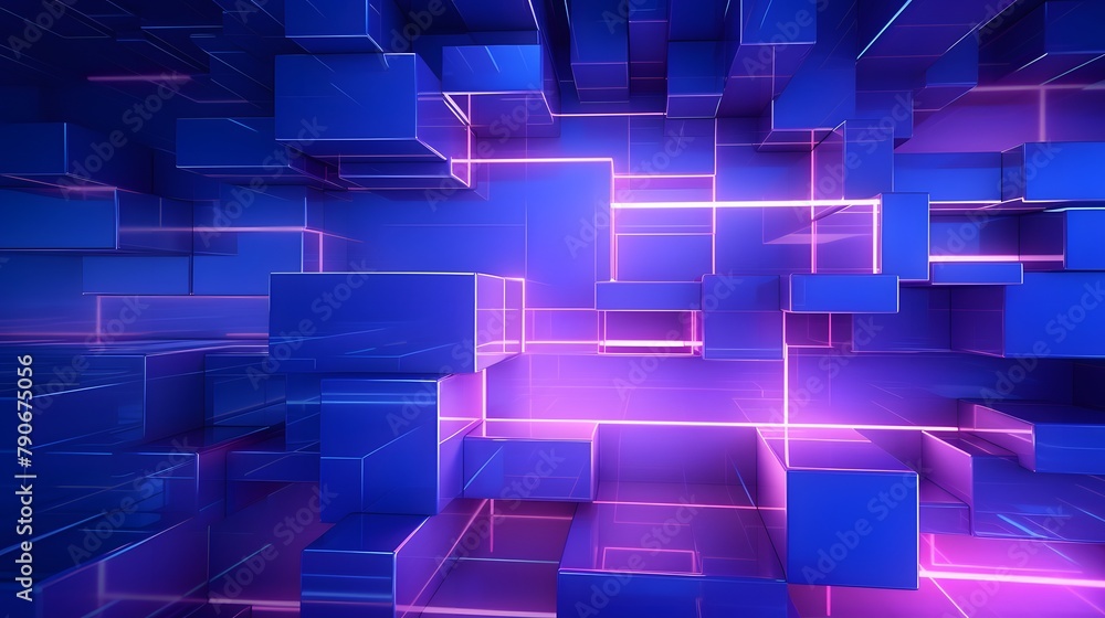 3d rendering of purple and blue abstract geometric background. Scene for advertising, technology, showcase, banner, game, sport, cosmetic, business, metaverse. Sci-Fi Illustration. Product display
3d rendering of purple and blue abstract geometric background. Scene for advertising, technology, showcase, banner, game, sport, cosmetic, business, metaverse. Sci-Fi Illustration. Product display