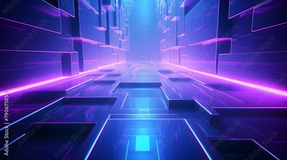 3d rendering of purple and blue abstract geometric background. Scene for advertising, technology, showcase, banner, game, sport, cosmetic, business, metaverse. Sci-Fi Illustration. Product display
3d rendering of purple and blue abstract geometric background. Scene for advertising, technology, showcase, banner, game, sport, cosmetic, business, metaverse. Sci-Fi Illustration. Product display