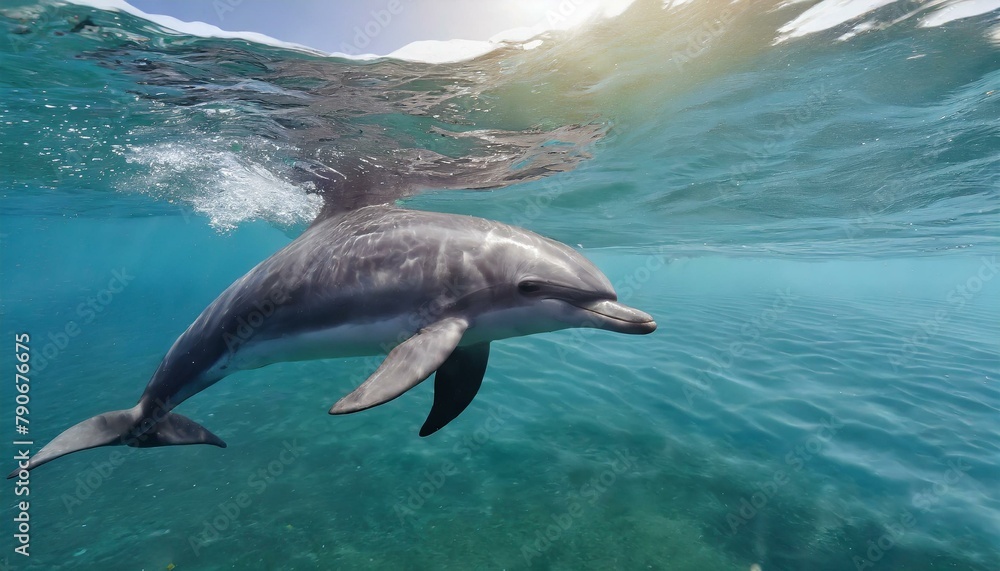 Fototapeta premium dolphin jumping out of water