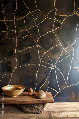sleek and minimal abstract on a surface african style