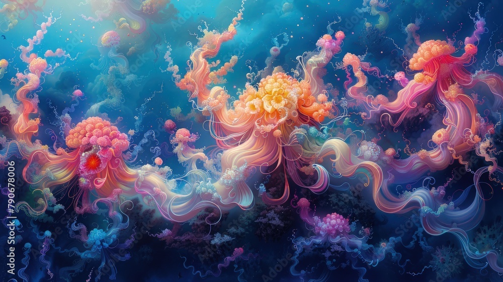 Colorful Cosmic Kaleidoscope. A Vibrant Galaxy Painting with a Mesmerizing Array of Hues and Patterns. Abstract Background. Colorful Cosmic Kaleidoscope. A Vibrant Galaxy Painting with a Mesmerizing Array of Hues and Patterns. Abstract Background.
