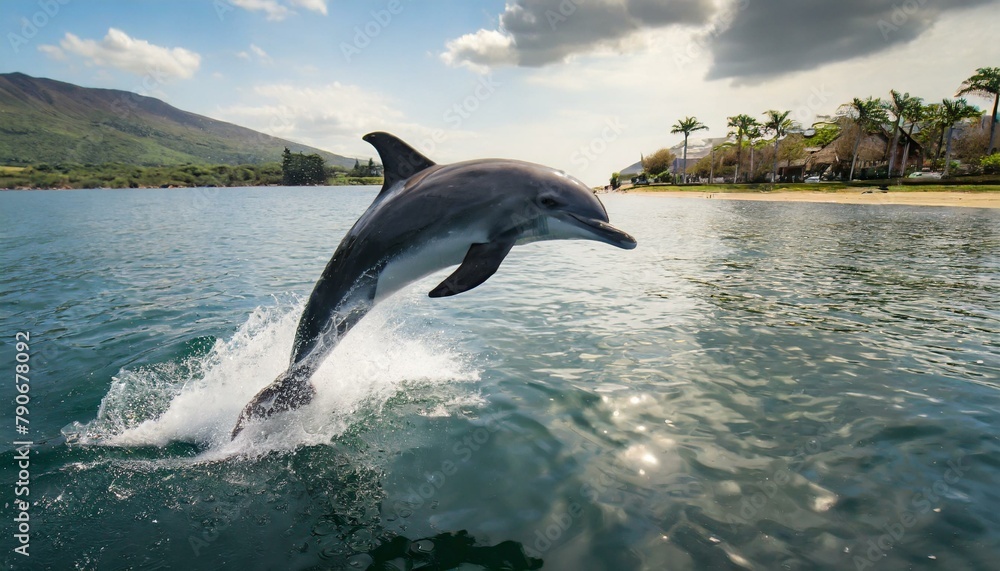 Fototapeta premium dolphin jumping out of water