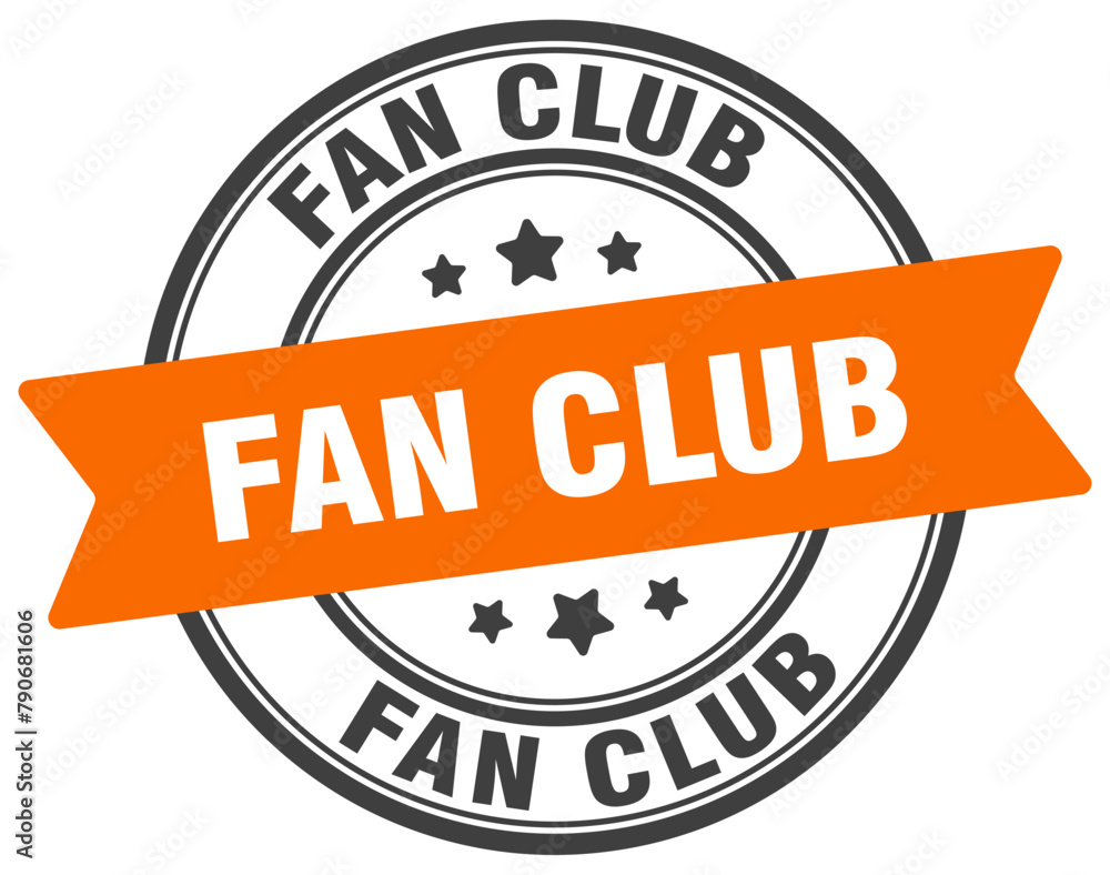 Fototapeta premium fan club stamp. fan club label on transparent background. round sign