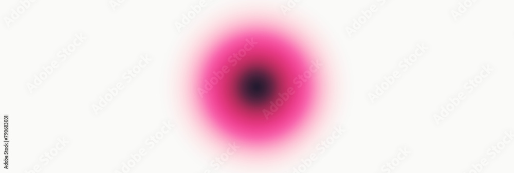 Fototapeta premium Białe tło z różowo - czarną, rozmytą kulą. Bezszwowe tło, Baner, miejsce na tekst.