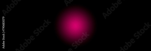 Czarny półton, halftone z różową, rozmytą kulą. Bezszwowe tło, miejsce na tekst. photo