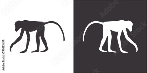 Illustration vector graphics of monkey icon