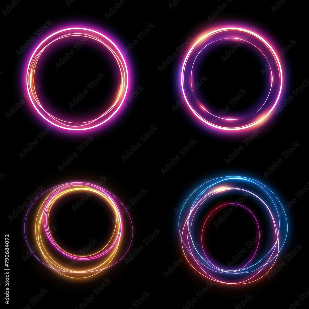 Cosmic Chroma: Vivid Illuminated Frame Collection