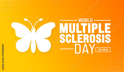 World MS day or multiple sclerosis Day background template. Holiday concept. use to background, banner, placard, card, and poster design template with text inscription and standard color. vector