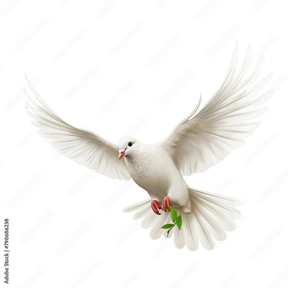 Beautiful And Attractive Fly dove style raw Isolated On White Background Beautiful And Attractive Fly dove style raw Isolated On White Background