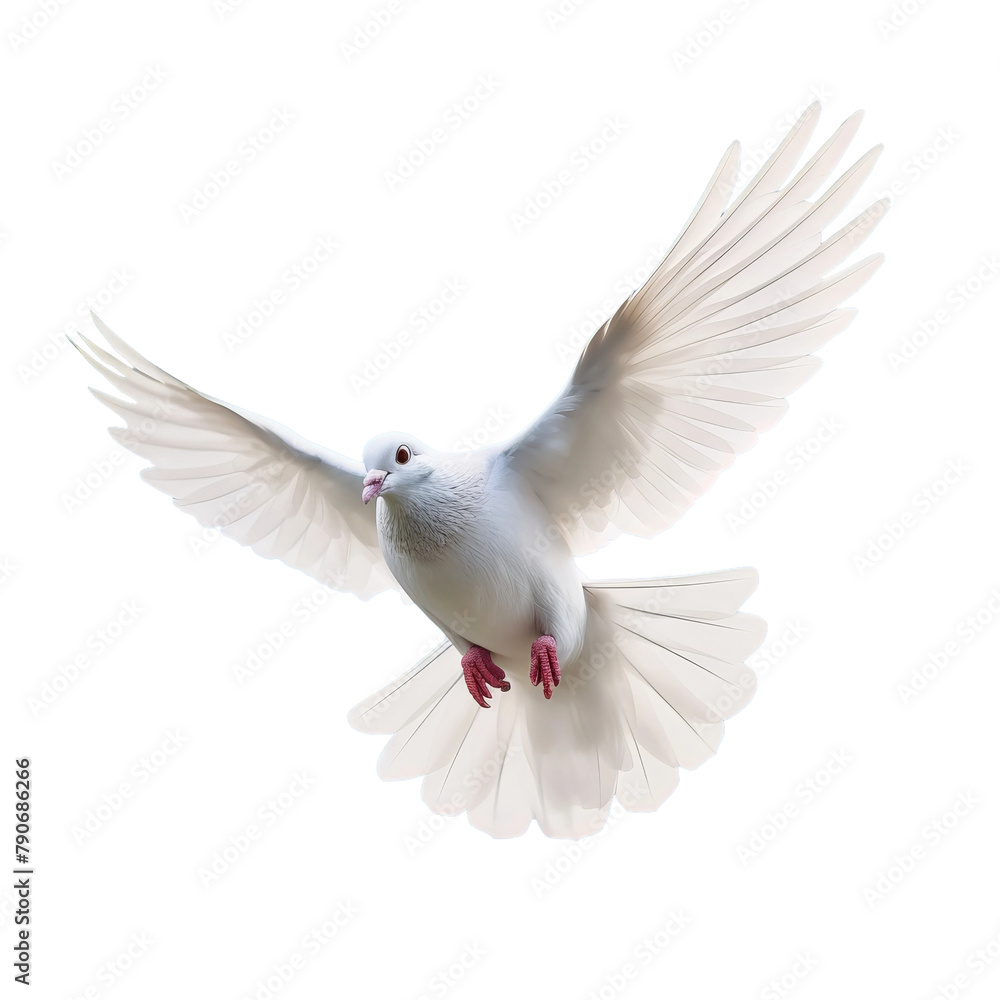 Beautiful And Attractive Fly dove style raw Isolated On White Background Beautiful And Attractive Fly dove style raw Isolated On White Background