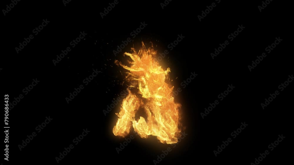Campfire isolated on black background. Fire Campfire isolated on black background. Fire