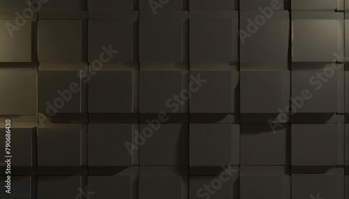 Realistic 3D geometric abstract blocks wallpaper with dark ash cube Minimal light dark gray 4k 8k big screen HD wallpaper