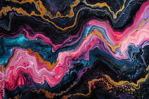 Abstract marbling acrylic paint background