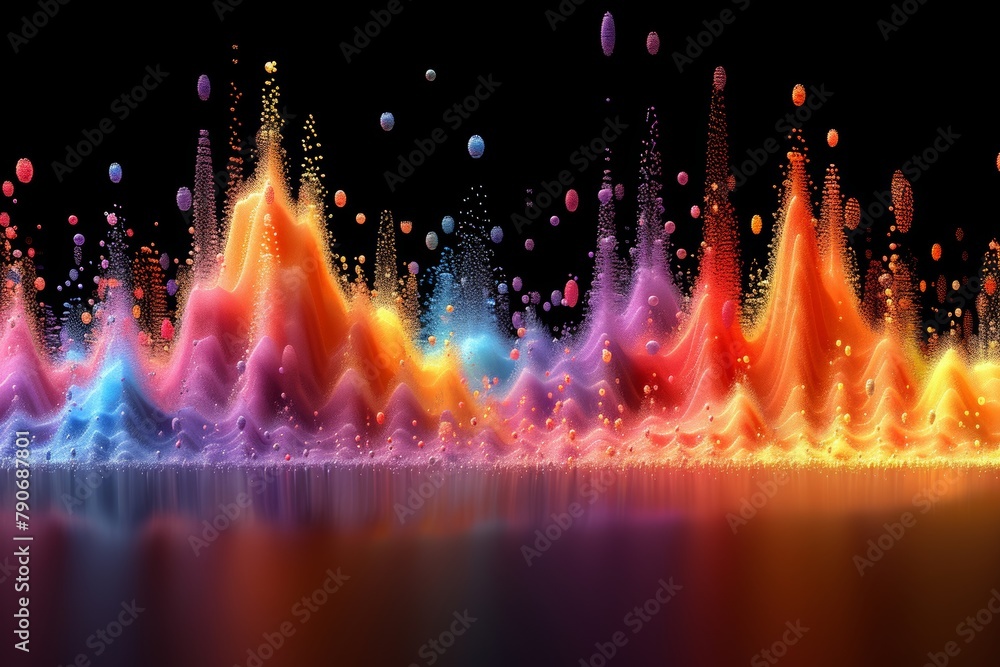 Fototapeta premium Colorful Background With Bubbles