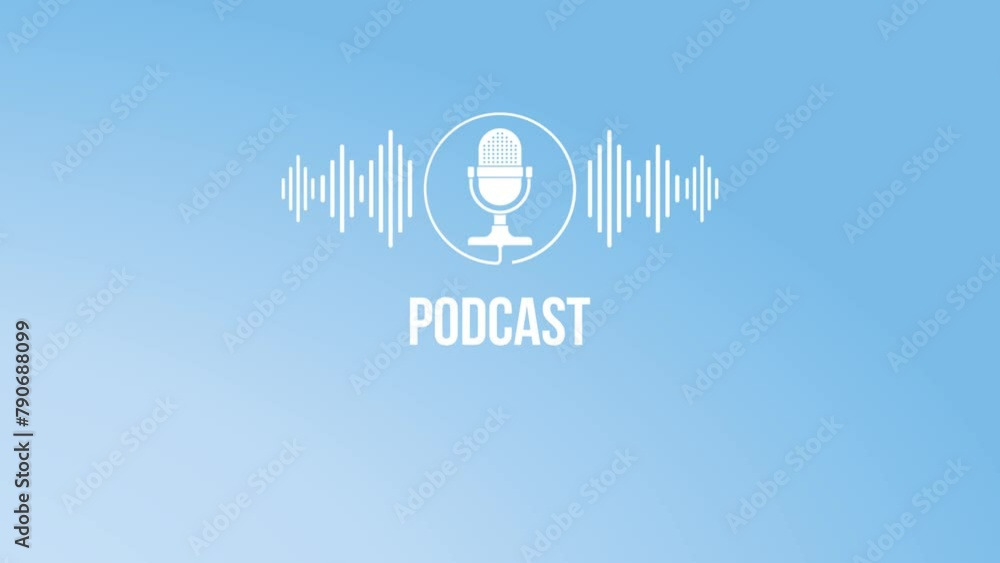 Podcast. Podcasting Sound Audio Wave animation
Podcast. Podcasting Sound Audio Wave animation